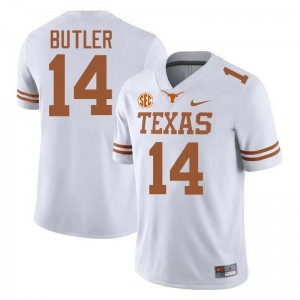 Aaron Butler UT Football Mens Alumni #14 Jerseys - White 835117-840