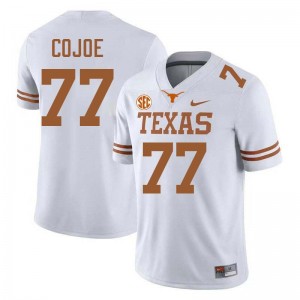 Andre Cojoe Texas Official #77 Men's Football Jerseys - White 999867-788