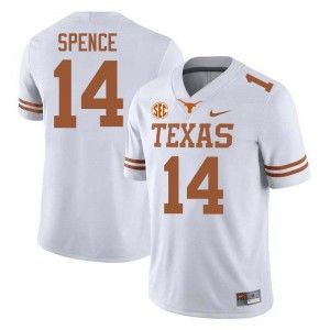 Brad Spence Longhorns #14 2025-26 Men's Football Jerseys - White 111814-234