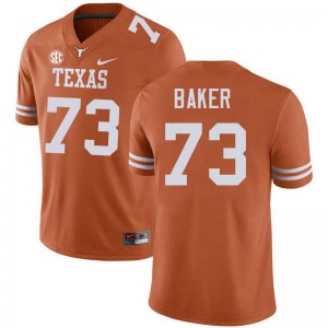 Brandon Baker Longhorns Men's #73 Official Football Jerseys - Texas Orange 237404-903