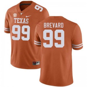 Cole Brevard The Horns 2025-26 Football #99 Men's Jerseys - Texas Orange 347607-658