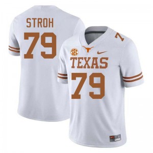Connor Stroh UT Football Men's #79 Limited Jerseys - White 266592-768