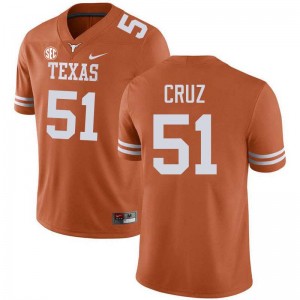Daniel Cruz UT Game #51 Football Men's Jerseys - Texas Orange 815969-195