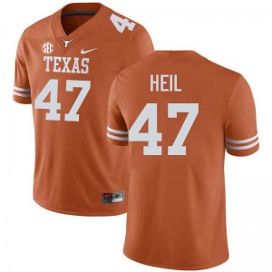 Gehrig Heil University of Texas Football #47 Game Men Jerseys - Texas Orange 619400-661