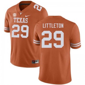 Graceson Littleton UT Game #29 Football Men's Jerseys - Texas Orange 584192-346