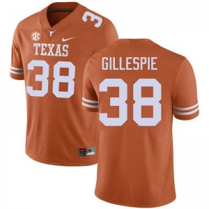 Graham Gillespie Texas Longhorns #38 Player Football Mens Jerseys - Texas Orange 910867-633