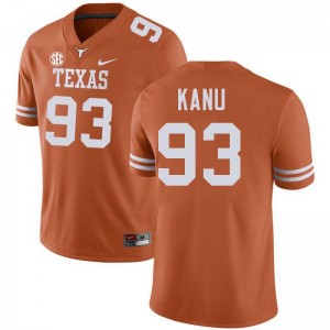 Hero Kanu University of Texas Men's Football 2025 #93 Jerseys - Texas Orange 780154-602