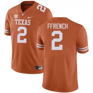 Jaime Ffrench University of Texas Alumni #2 Football Men Jerseys - Texas Orange 325469-911