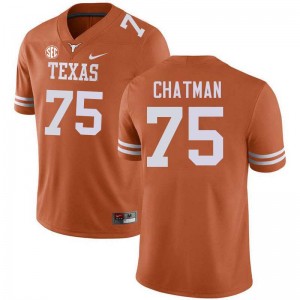 Jaydon Chatman UT #75 Men Game Football Jerseys - Texas Orange 207658-448