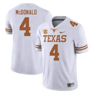 Jelani McDonald Lone Star State Reps Men Stitched Football #4 Jerseys - White 771065-913