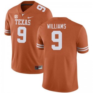 Jonah Williams UT Men #9 Game Football Jerseys - Texas Orange 979181-998