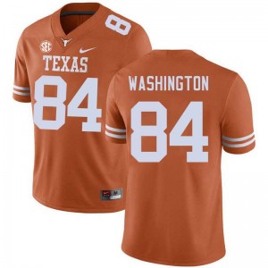 Jordan Washington Burnt Orange Men's Football NCAA #84 Jerseys - Texas Orange 212170-580