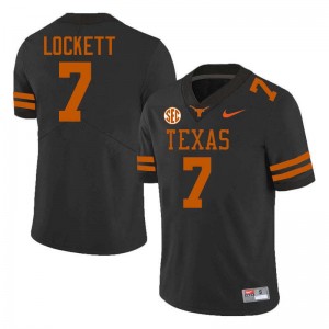 Kaliq Lockett University of Texas University #7 Men Football Jerseys - Black 470686-181