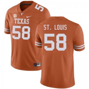 Lance St. Louis Texas Longhorns #58 Men NCAA Football Jerseys - Texas Orange 646087-121