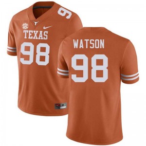 Maraad Watson Texas Mens 2025 #98 Football Jerseys - Texas Orange 479627-772
