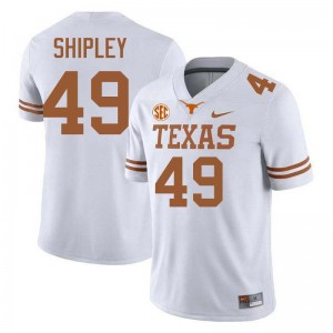 Mason Shipley University of Texas Men Football Game #49 Jerseys - White 104441-301