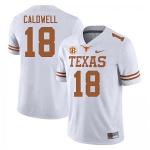 Matthew Caldwell UT #18 Replica Men Football Jerseys - White 377903-760