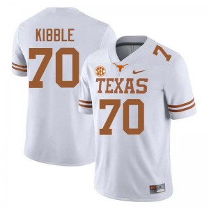 Nate Kibble Longhorns Men's Football #70 NCAA Jerseys - White 889284-996