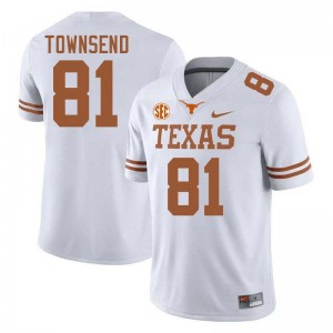 Nick Townsend University of Texas NCAA Football Mens #81 Jerseys - White 123302-521
