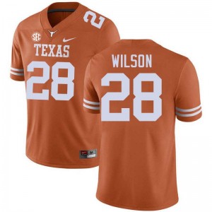 Santana Wilson University of Texas Football #28 Men's Game Jerseys - Texas Orange 426600-878