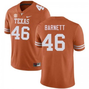 Spencer Barnett Lone Star State Reps #46 Mens Embroidery Football Jerseys - Texas Orange 864042-892