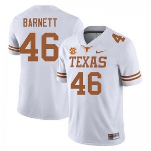 Spencer Barnett University of Texas #46 Men Player Football Jerseys - White 330117-600