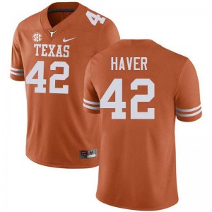 Tate Haver Longhorns Football Men's 2025 #42 Jerseys - Texas Orange 232332-992