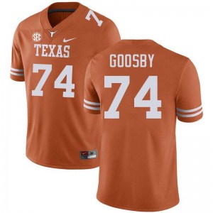 Trevor Goosby Lone Star State Reps Stitched Football Mens #74 Jerseys - Texas Orange 540677-465