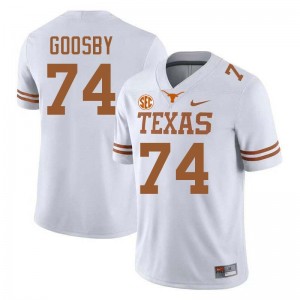 Trevor Goosby Texas Longhorns #74 Men Football Alumni Jerseys - White 353143-421