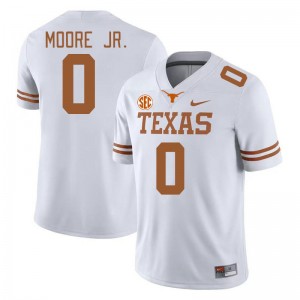 DeAndre Moore Jr. Longhorns SEC Conference #0 Men's High School Jerseys - White 548626-372