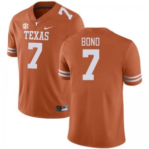 Isaiah Bond Longhorns Mens Stitched #7 SEC Conference Jerseys - Orange 828962-350