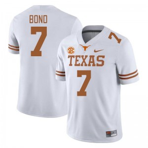 Isaiah Bond Texas Embroidery Men #7 SEC Conference Jerseys - White 661154-240