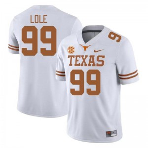 Jermayne Lole Texas SEC Conference Mens High School #99 Jerseys - White 252212-954