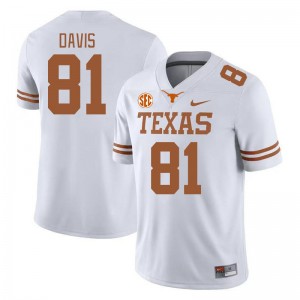 Juan Davis UT SEC Conference #81 University Mens Jerseys - White 840951-123