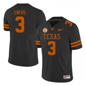 Quinn Ewers Texas #3 2025 SEC Conference Men's Jerseys - Black 537668-661