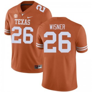 Quintrevion Wisner Longhorns Mens #26 SEC Conference University Jerseys - Orange 855933-809