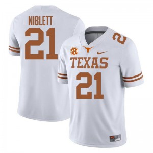 Ryan Niblett UT Limited SEC Conference #21 Mens Jerseys - White 300205-304