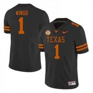 Ryan Wingo UT #1 Men High School Football Jerseys - Black 520413-841