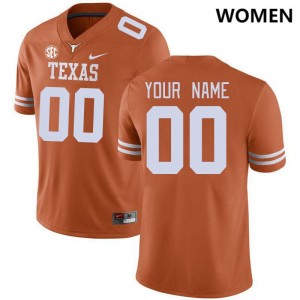Custom University of Texas #00 Women's SEC Conference Alumni Jerseys - Orange 537992-298