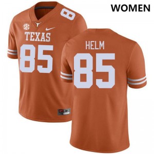Gunnar Helm Longhorns #85 SEC Conference Women's University Jerseys - Orange 929686-250
