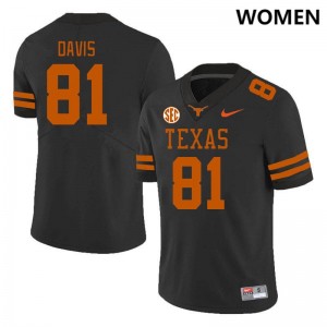 Juan Davis The Horns Player SEC Conference Womens #81 Jerseys - Black 956690-166