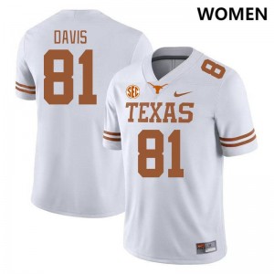 Juan Davis Texas #81 SEC Conference Women's Player Jerseys - White 220025-766