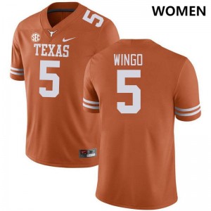 Ryan Wingo Texas Longhorns Women Player #5 SEC Conference Jerseys - Orange 414079-400