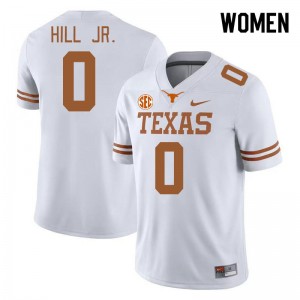 Anthony Hill Jr. Longhorns Womens #0 SEC Conference Game Jerseys - White 406168-169