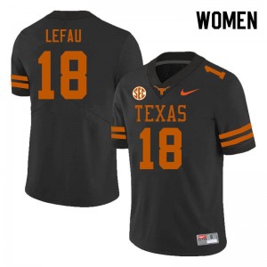 Liona Lefau UT Austin 2025-26 SEC Conference Women #18 Jerseys - Black 451779-525
