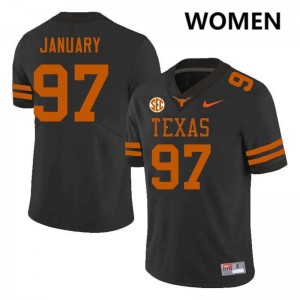 Alex January UT 2025 #97 Women Football Jerseys - Black 560467-760