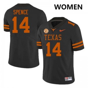 Brad Spence UT Football Womens #14 Player Jerseys - Black 131280-372