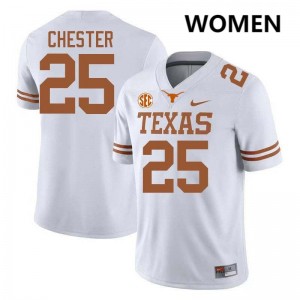 Caleb Chester UT Womens Football NCAA #25 Jerseys - White 991747-314