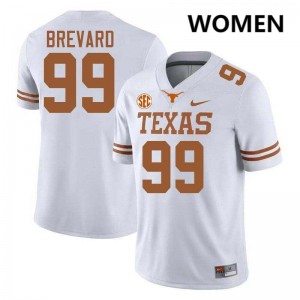 Cole Brevard University of Texas 2025 Womens #99 Football Jerseys - White 408325-506