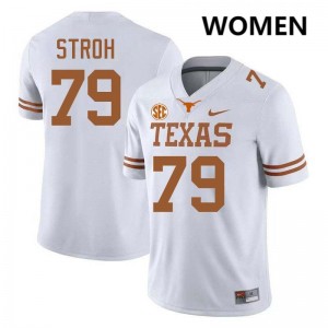 Connor Stroh UT Official Football Women's #79 Jerseys - White 412147-610